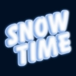 雪の効果と美しいフォント