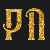 ColumnSフォントで金の文字を作成
