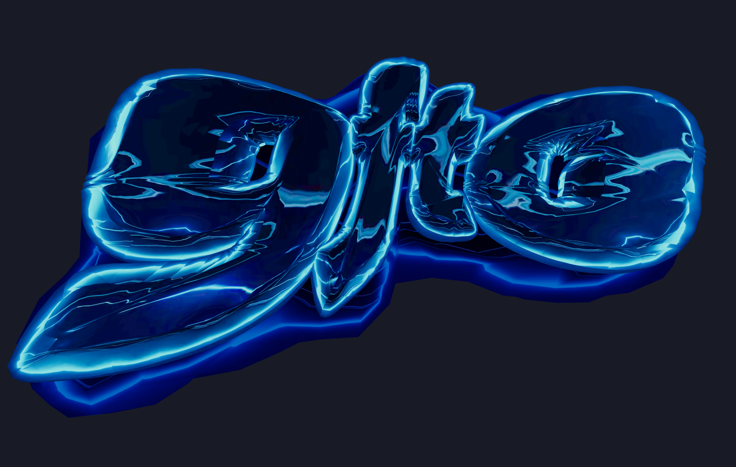 ホログラフィックフォントで作られた美しい文字