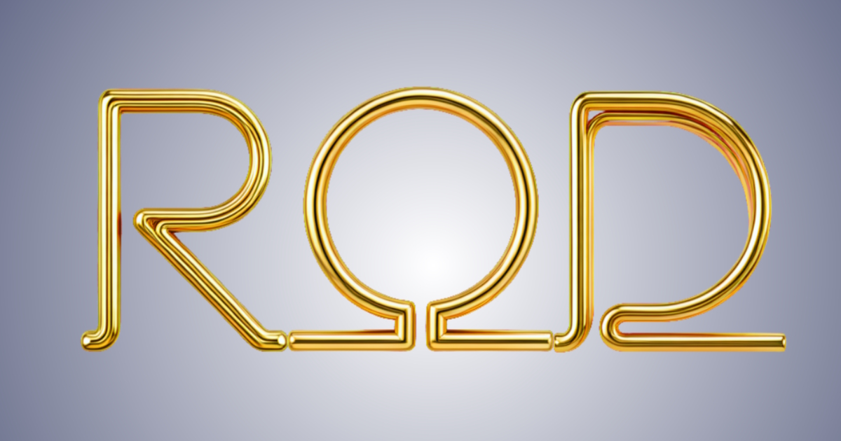 ゴールドネオン：チューブで作られたアウトライン3Dフォントの例