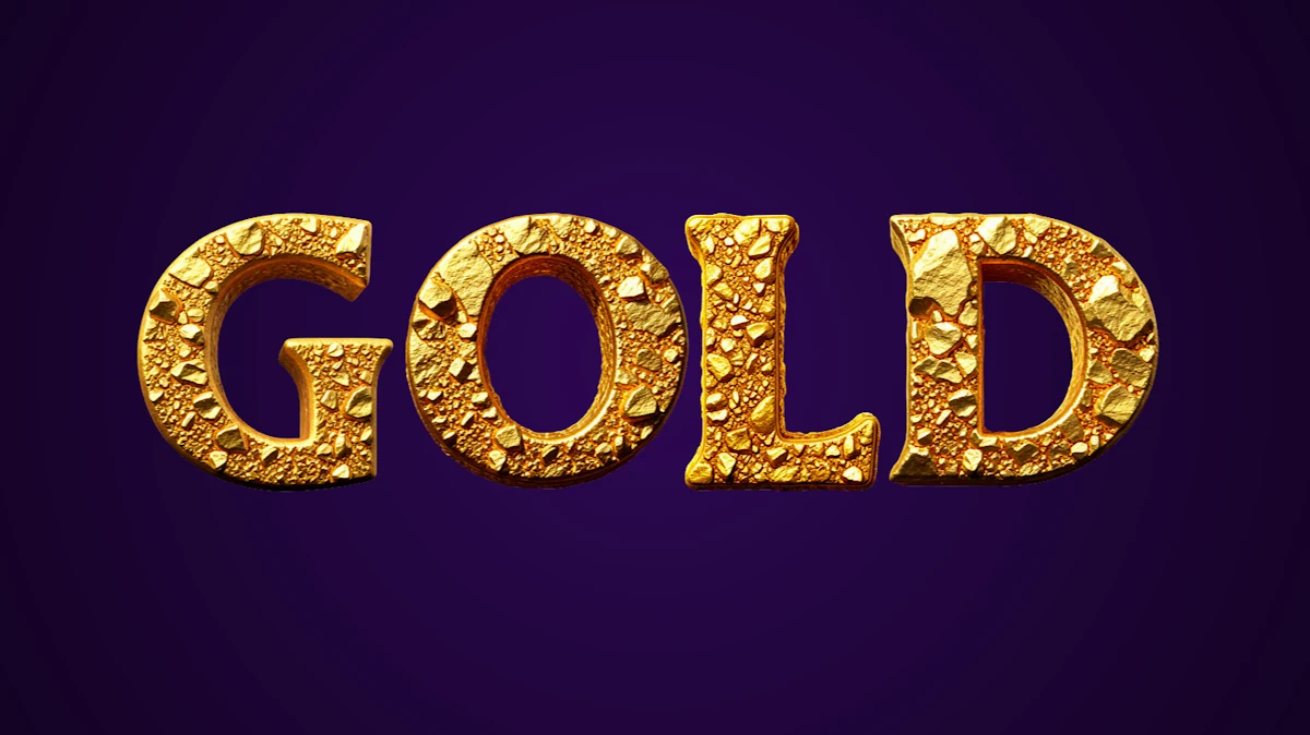 GOLD 3Dフォント