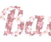 桜の花の背景を持つ美しい文字を作成 — LobsterフォントPNG形式